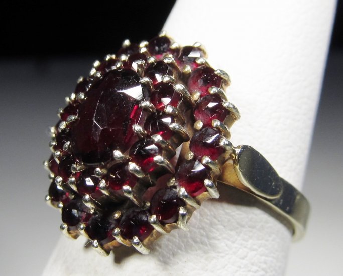 Vintage 14K Gold Bohemian Garnet Ring WC- - $329.00 : Decatur Coin and ...