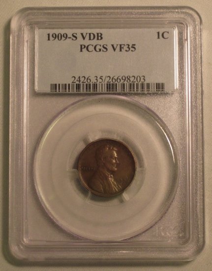 1909-S VDB Lincoln Cent PCGS VF35 Key Date Old US Coin WDEA-18 - Click Image to Close
