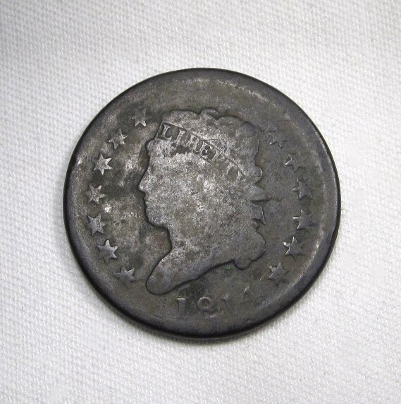 1814 Plain 4 Classic Head Large Cent Coin AN691