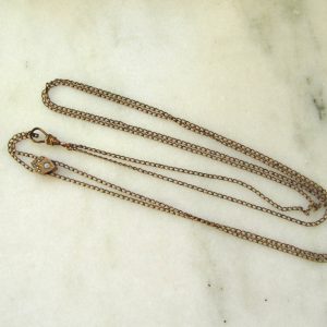 Antique D&G Signed Gold Filled, Opal, Seed Pearl Slider Watch Fob Chain ETC8832