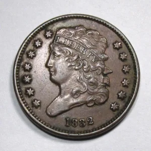 1832 Classic Head Half Cent AU Coin AQ908
