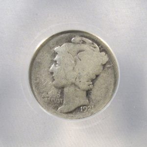 1921 Silver Mercury Dine ANACS AG3 Coin AR187