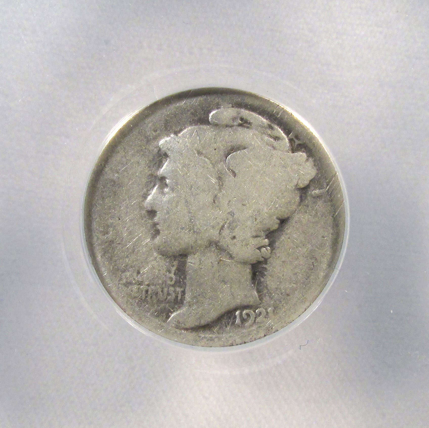 1921 Silver Mercury Dine ANACS AG3 Coin AR187