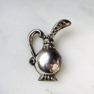 Vintage Sterling Silver Mexico Jar Pitcher Brooch ETC6798