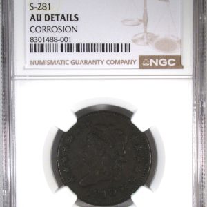 1810/09 Classic Head Large Cent S-281 NGC AU Details Coin AS18