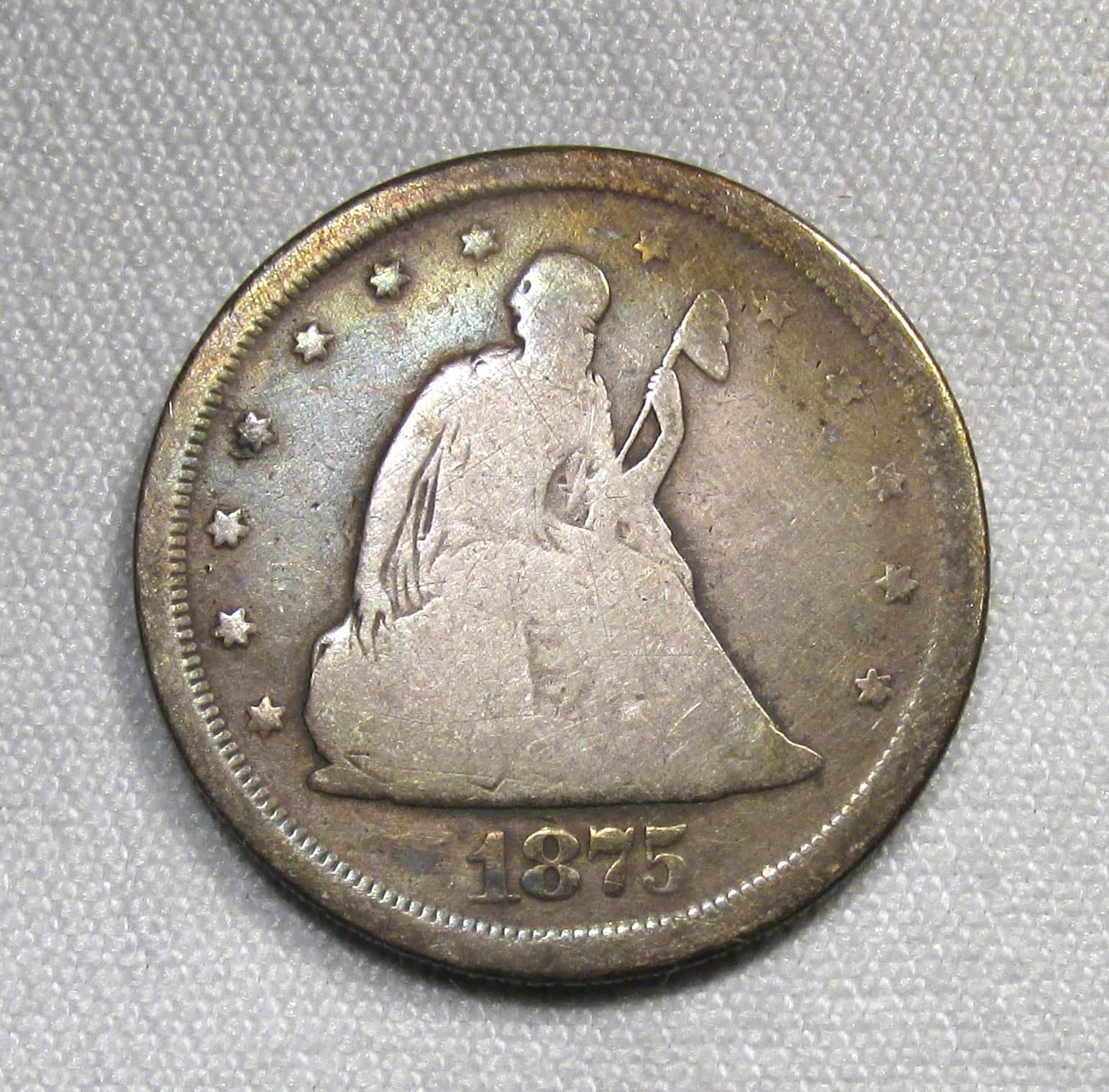 1875-S Silver 20 Cent Piece AS326
