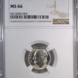 1964-D Silver Roosevelt Dime NGC MS66 Coin AJ224