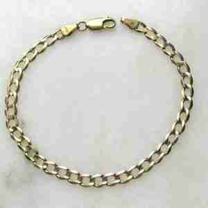 Vintage 10K Yellow Gold Curb Chain Bracelet ETC11068