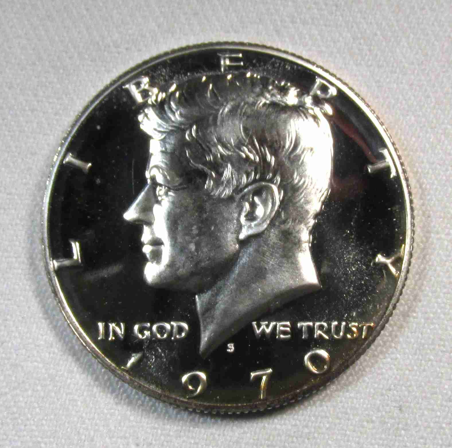 1970-S Proof Silver Kennedy Half Dollar Near Cameo Coin AT503