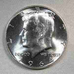 1964 Silver Kennedy Half Dollar GEM UNC Coin AT573