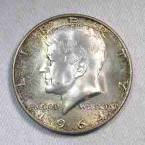 1964-D Silver Kennedy Half Dollar VCH UNC Coin AT591