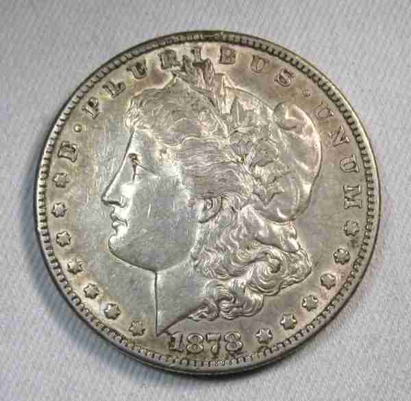 1878-S Silver Morgan Dollar AU Coin AT597