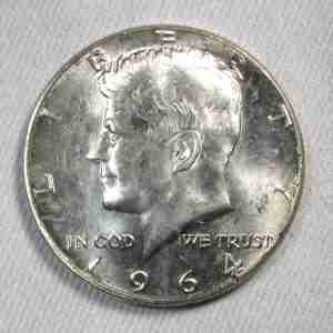 1964 Error Silver Kennedy Half Dollar Planchet Lamination w/ Peel CH UNC AT674