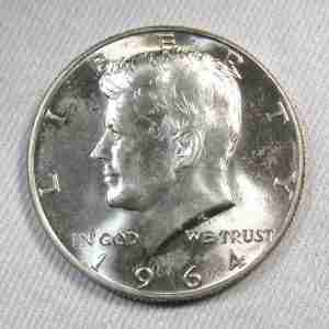 1964 Silver Kennedy Half Dollar GEM UNC Coin AT685