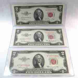 1953 53A 53B US $2 Dollar Red Seal Notes Crisp CH AU-Crisp GEM UNC PC909