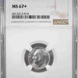 1963-D Silver Roosevelt Dime NGC MS67+ Low Pop AJ127