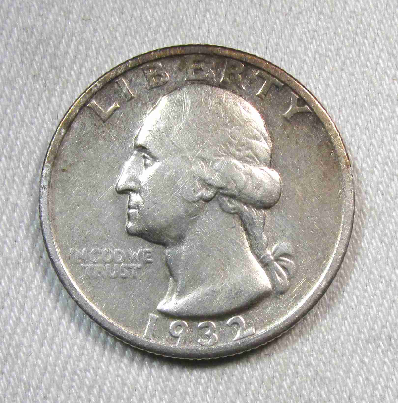 1932-S Silver Washington Quarter VF Details Coin AU33