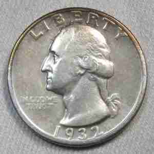 1932-D Silver Washington Quarter XF Details Coin AU34