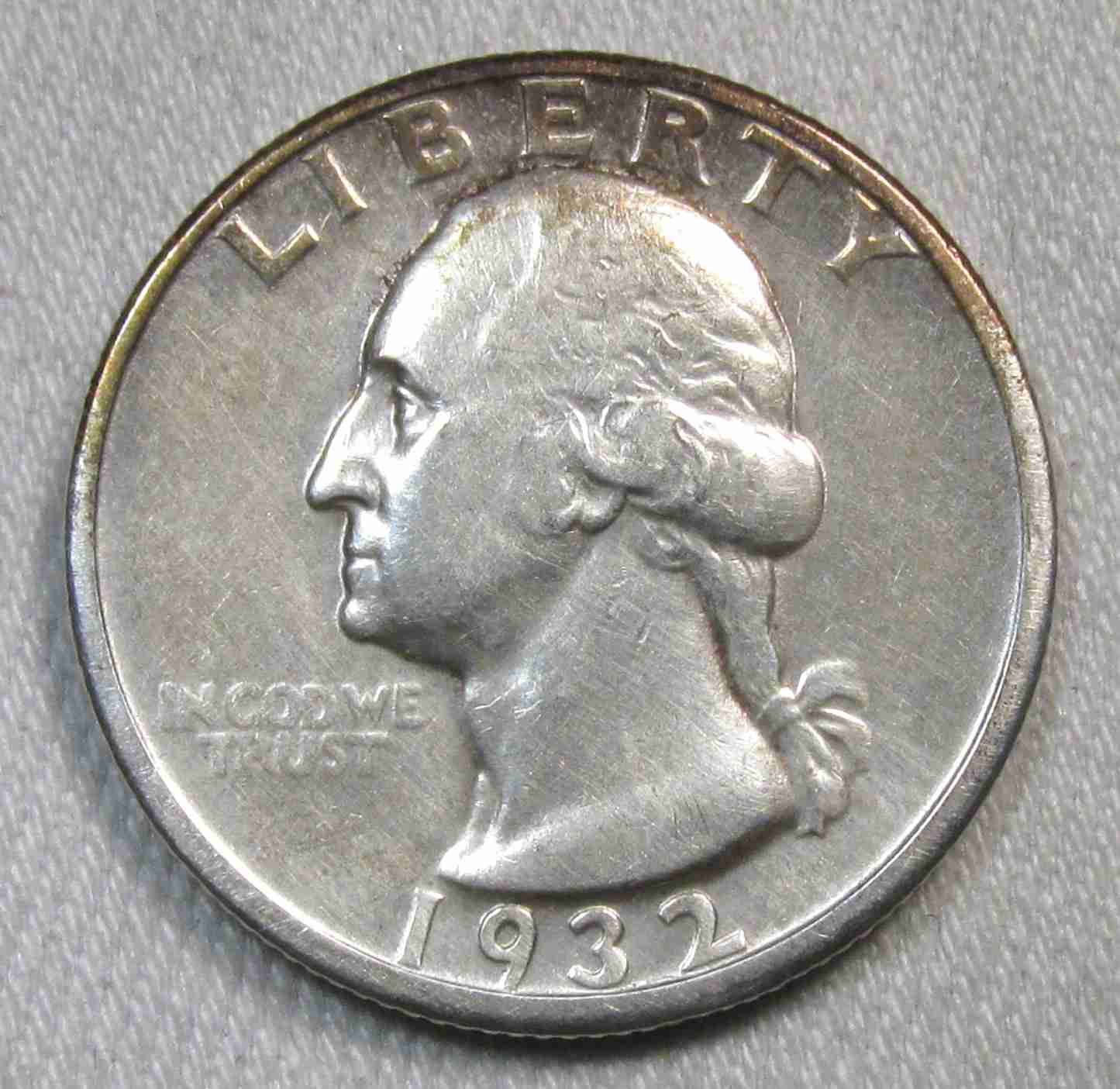 1932-D Silver Washington Quarter XF Details Coin AU34