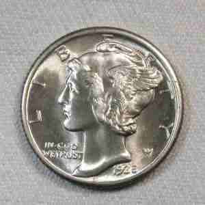 1935 Silver Mercury Dime GEM UNC Coin AU142