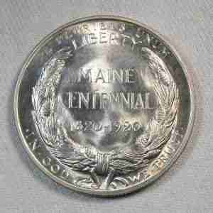 1920 Maine Commemorative Silver Half Dollar CH UNC Coin AU143