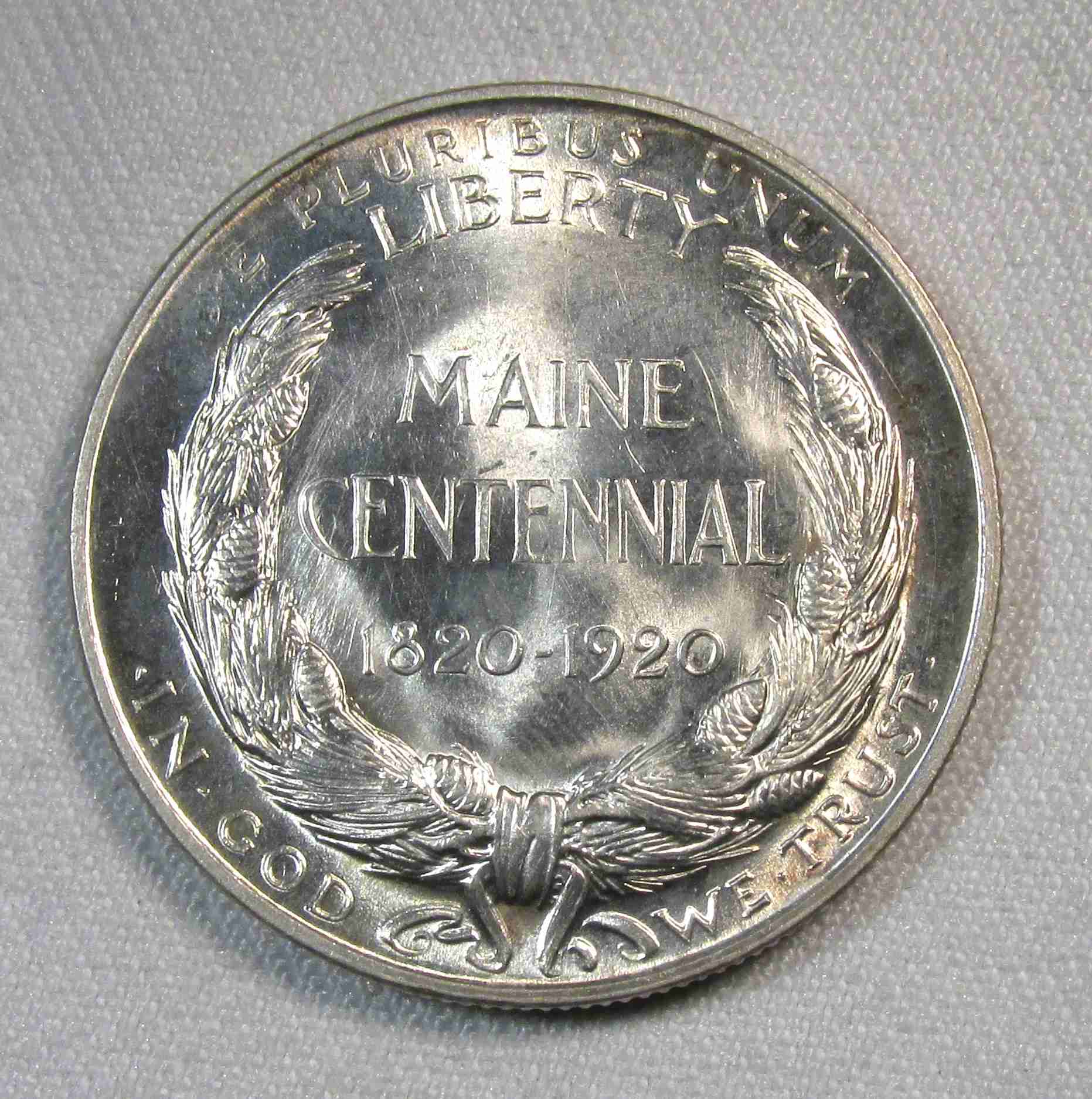 1920 Maine Commemorative Silver Half Dollar CH UNC Coin AU143