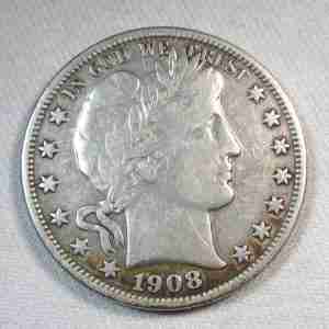 1908-O Silver Barber Half Dollar CHF Details Coin AU155