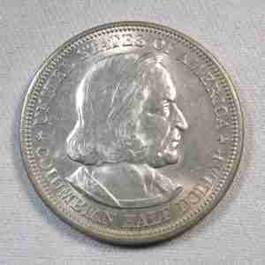 1893 Silver Columbian Commemorative Half Dollar VCH AU Coin AU256