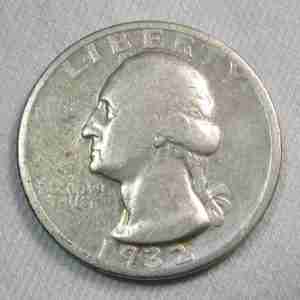 1932-S Silver Washington Quarter KEY DATE F Details Coin AU348