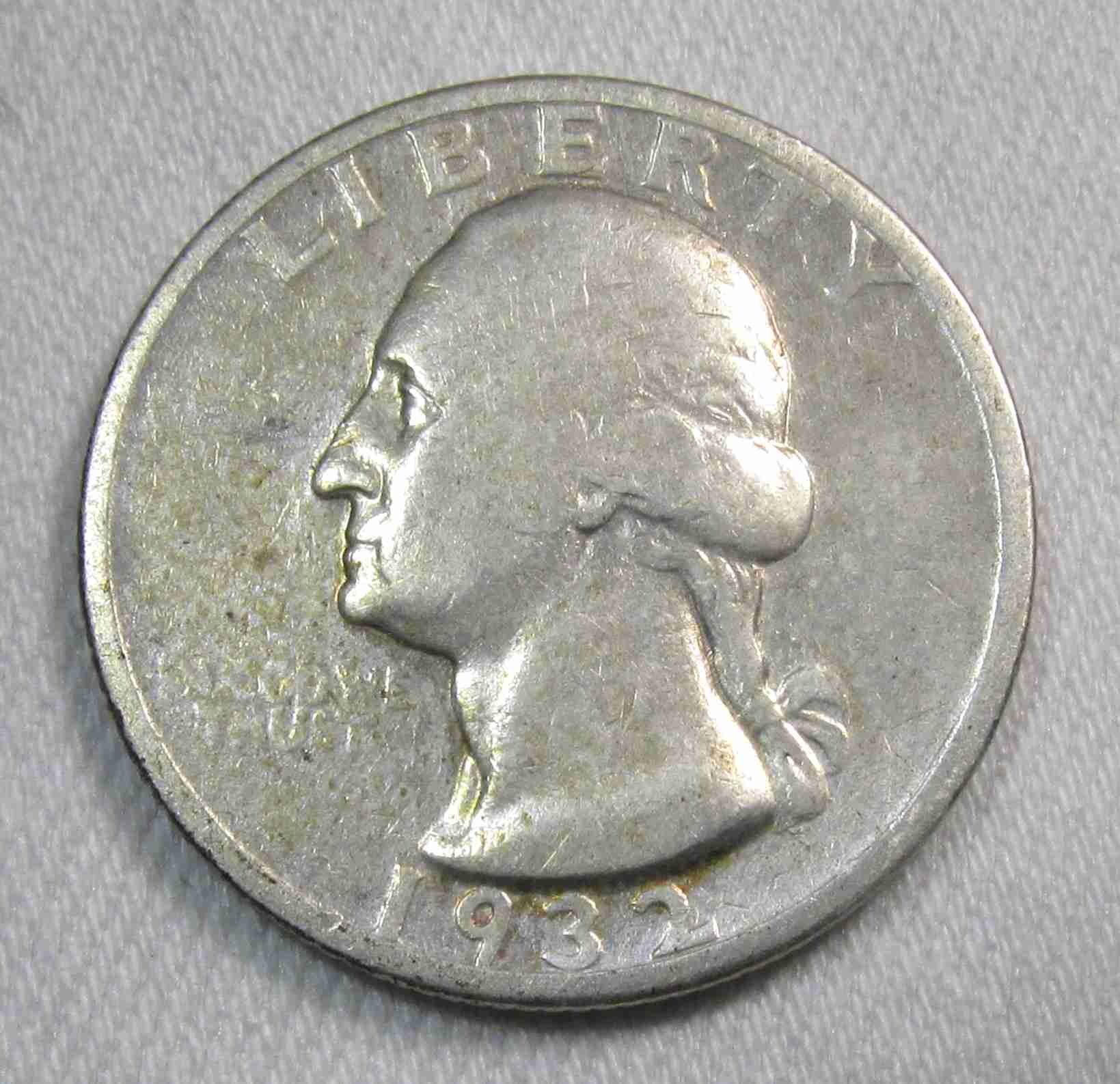 1932-S Silver Washington Quarter KEY DATE F Details Coin AU348