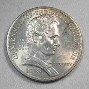 1918 Silver Lincoln Commemorative Half Dollar CH UNC Coin AU365