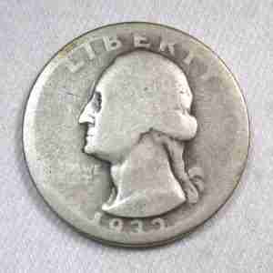 1932-D Silver Washington Quarter AG Coin AU404