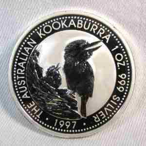 1997 Australia Kookaburra .999 Silver 1oz AU482