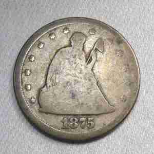 1875-S Silver Twenty Cent Piece Fair+ Coin AU497