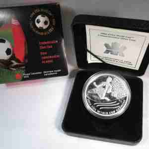 2006 $5 Canadian FIFA World Cup Commemorative Silver Coin in OGP AU491