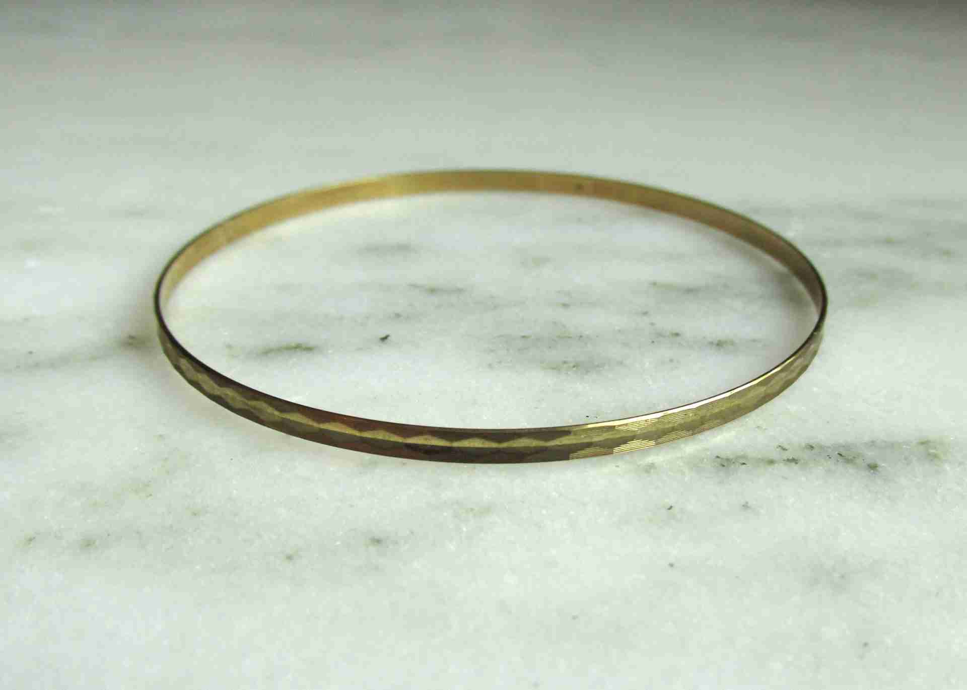 Vintage 8K Yellow Gold Bangle Bracelet Women's ETC11185