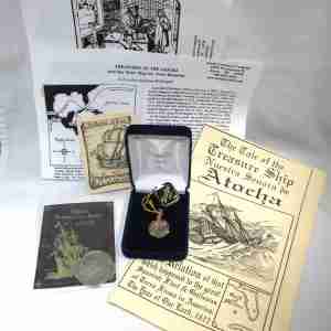 14K Replica Atocha 1622 Coin Pendant w/ Box, COA & Literature AU565