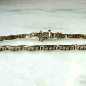 Diamond 14K Yellow Gold Link Bracelet 3.60tcw ETC11198