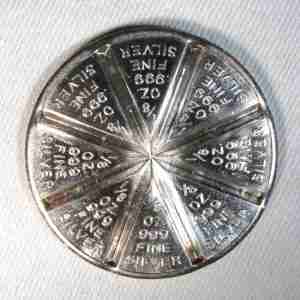 RARE Crabtree Mint Vintage Piece of Eight .999 Silver 1oz 1/8 Divisible Round AU571