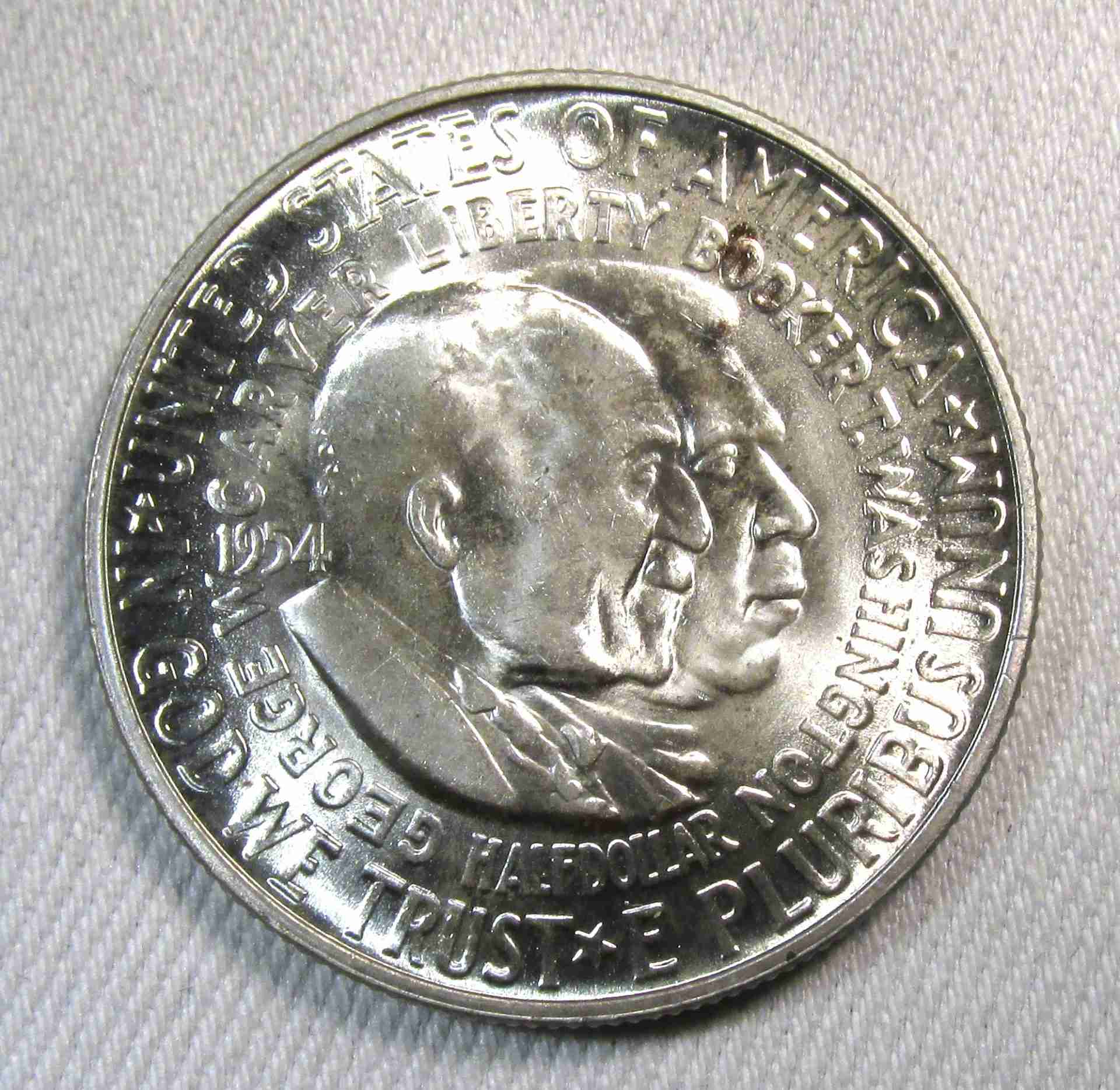 1954 Washington-Carver Commemorative Silver Half Dollar CH UNC Coin AU585