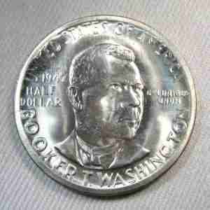 1947-S Booker T. Washington Commemorative Silver Half Dollar VCH UNC Coin AU586