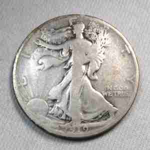 1919-D Silver Walking Liberty Half Dollar G Details Coin AU630